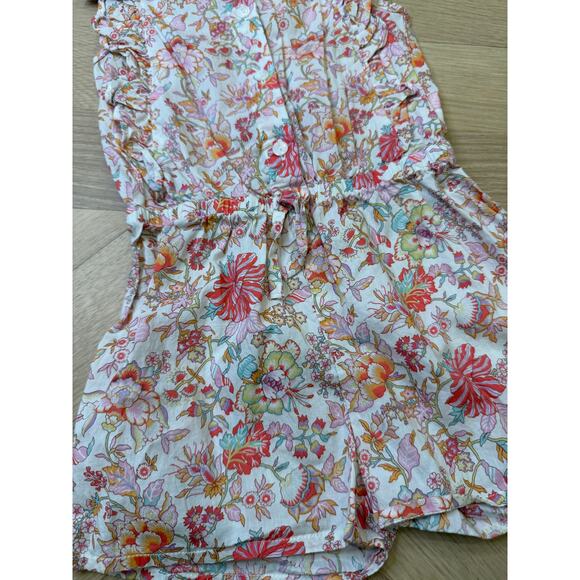 Tartine Et Chocolate - Orange Floral Romper - 3A - Picture 2 of 6